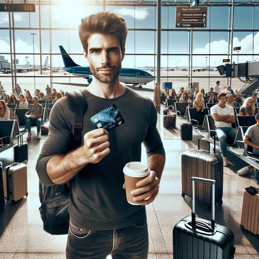 Best travel credit cards in airport terminal.