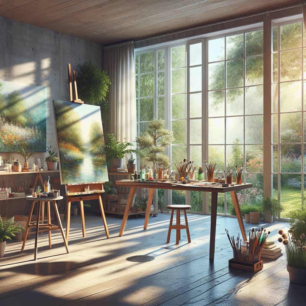 Creative outlets for stress relief, home studio