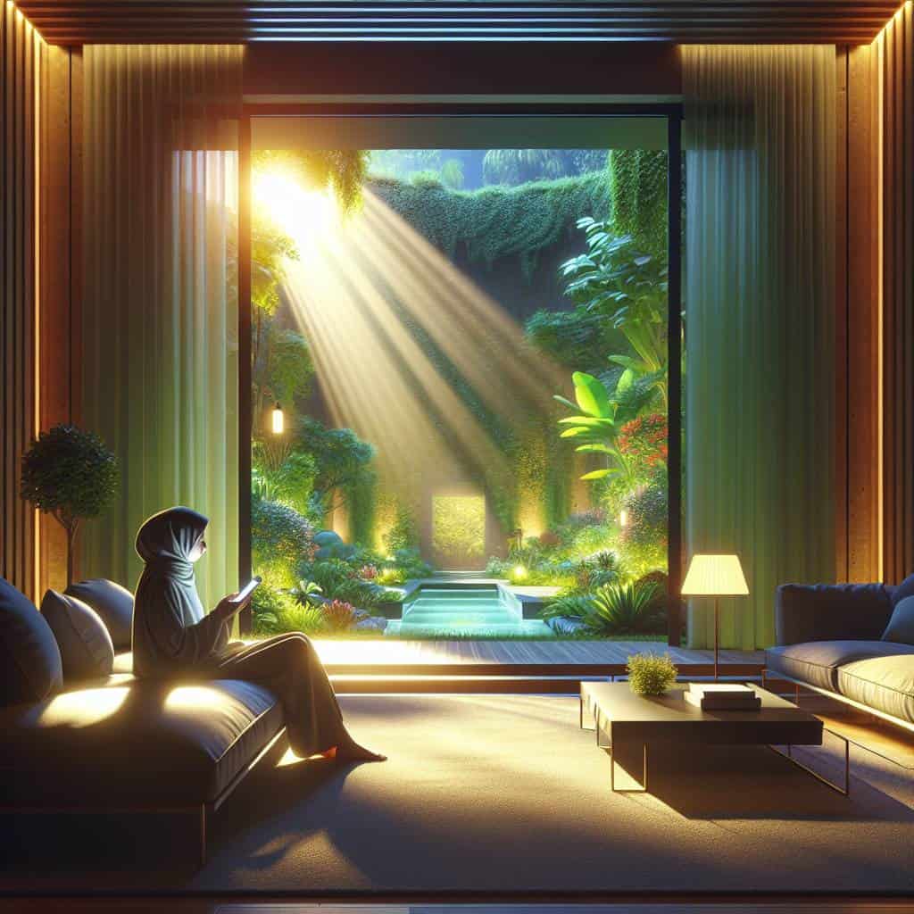 Digital detox benefits in serene living room.