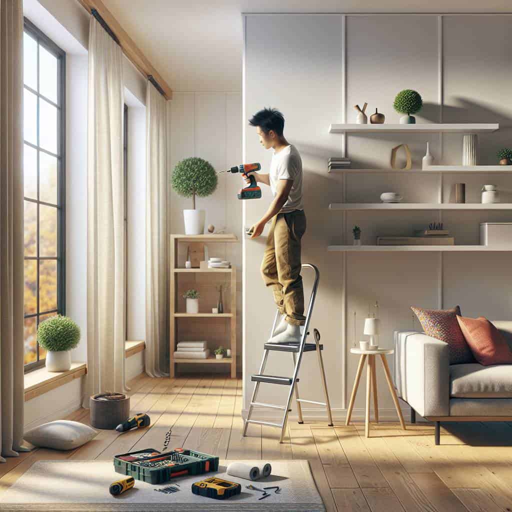 Easy DIY home improvement projects scene.