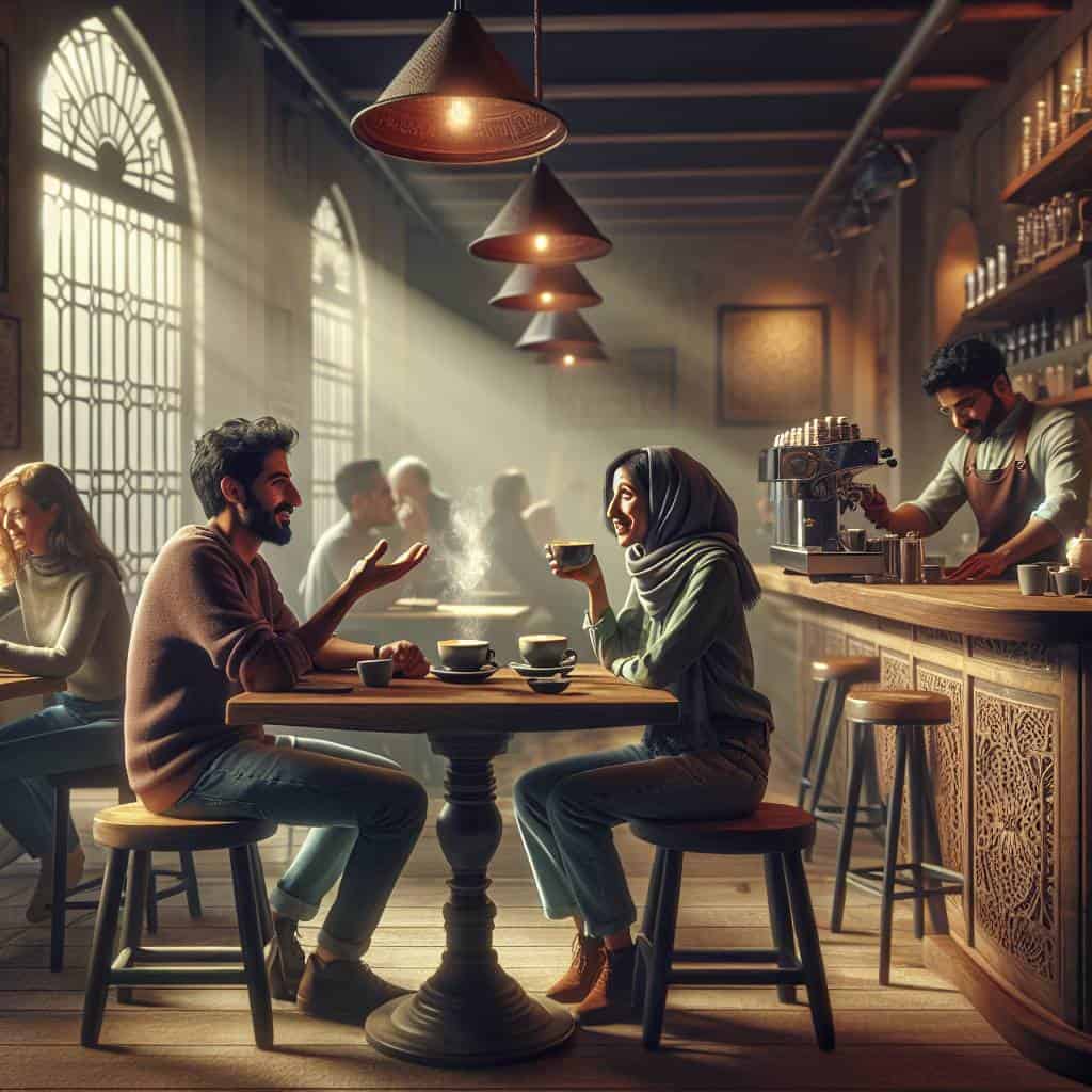 First date ideas: cozy coffee shop ambiance.