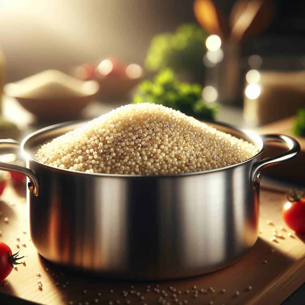 How to cook quinoa perfectly, fluffy grains.