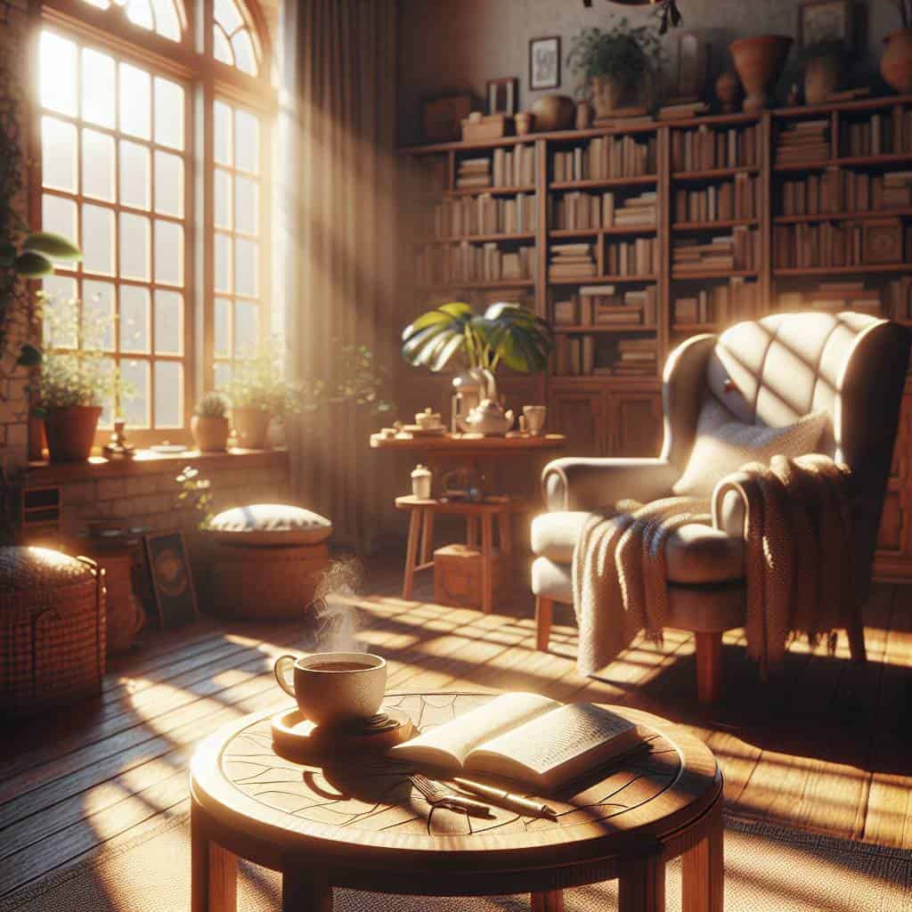 How to practice gratitude in cozy space.