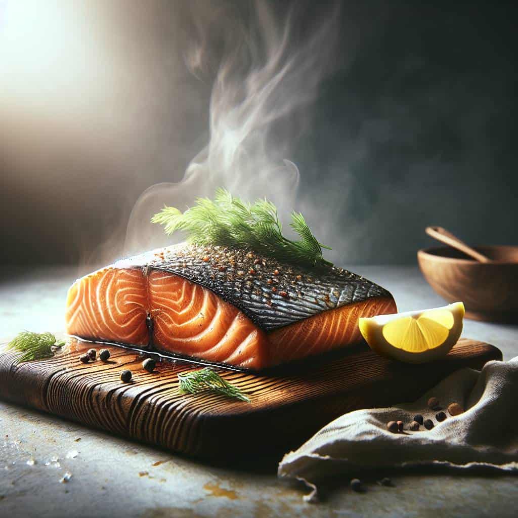 How to properly cook salmon, garnished beautifully.