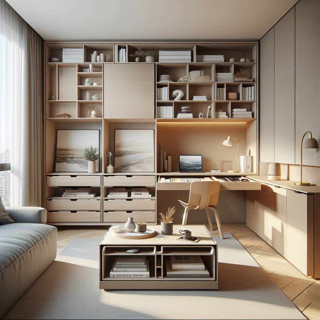 Small apartment organization hacks, clever storage.