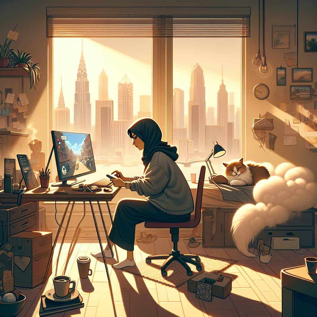 What is cloud gaming apartment scene