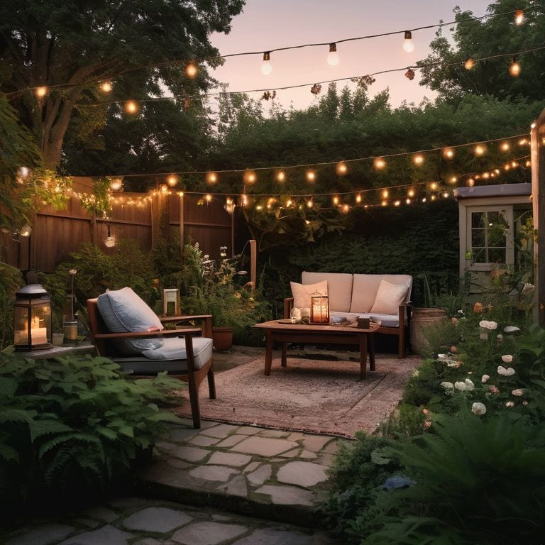 Nurturing Rest serene garden scene