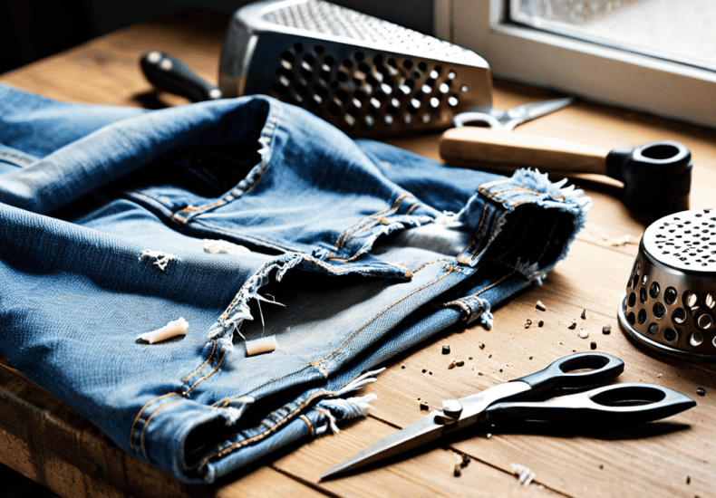 a guide to distressing your own jeans