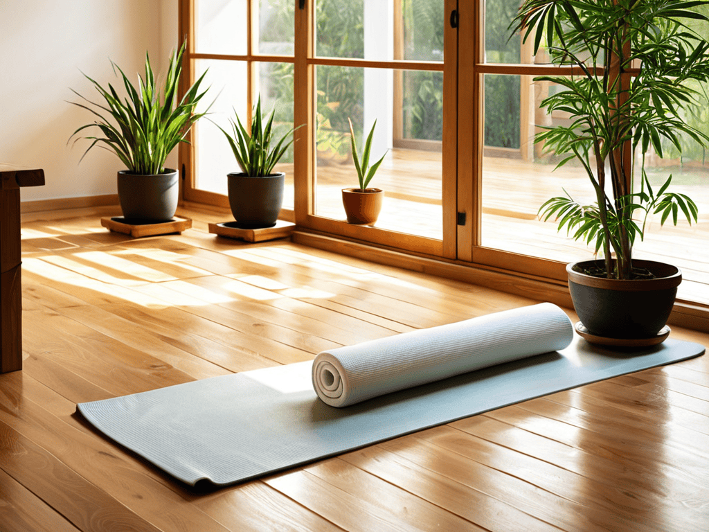 Cleaning yoga mat mindfully