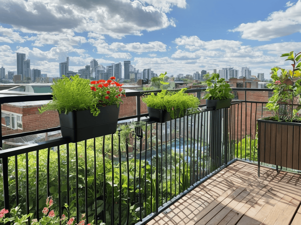 Aquaponics balcony garden