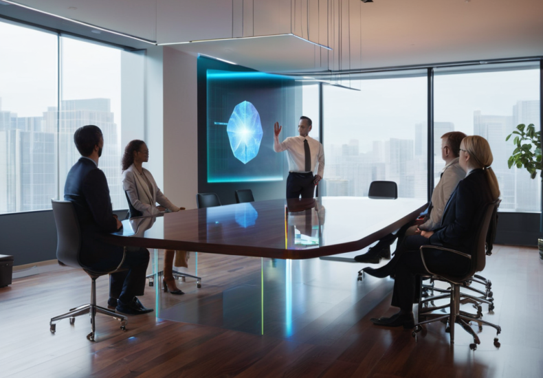 Holographic Displays in corporate meeting room